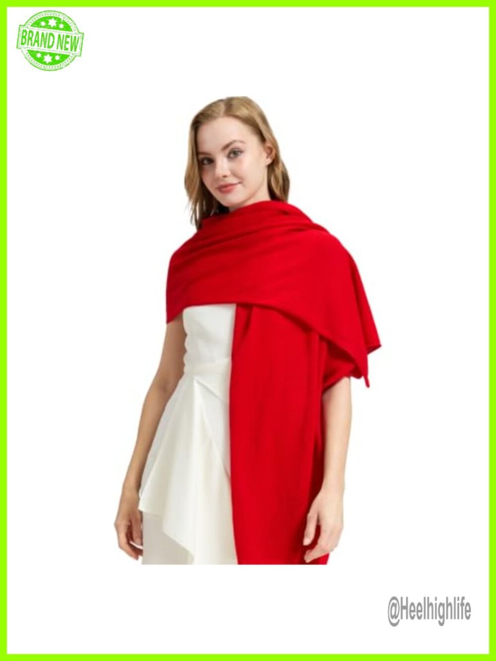 100% Cashmere Shawl Wrap Lightweight Travel Scarf Gift Box